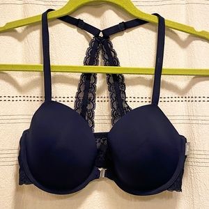 Aerie Navy Blue Lace Racerback Bra
